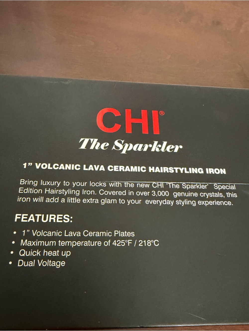 CHI The Sparkler 1" Volcanic Lava Ceramic Hairstyling Iron Special Edition - Picture 11 of 16